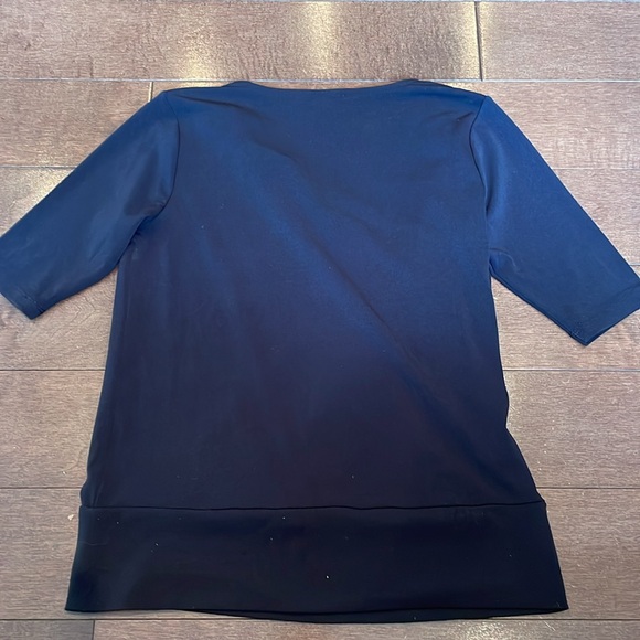 Ann Taylor black short sleeve black top - Picture 3 of 4